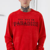 Plush Crewneck Sweater (Red)