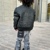 Kids Super Skinny Stacked Paradise Denim (Smoked Grey)