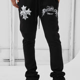 Paradise Tour Stacked Sweatpants (Black)