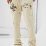 Paradise Tour Stacked Sweatpants (Khaki)