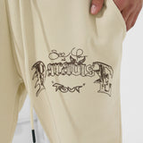 Paradise Tour Stacked Sweatpants (Khaki)
