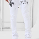 Paradise Tour Stacked Sweatpants (White)