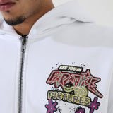 Paradise Pictures Zip Up Hoodie (White)