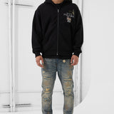 Butterfly Effect Zip Up Hoodie (Black)