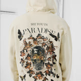 Butterfly Effect Zip Up Hoodie (Cream)