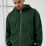 SYIP Tonal Zip Up Hoodie (Dark Olive)
