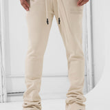 SYIP Tonal Stacked Sweatpants (Taupe Cream)