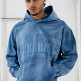 Oasis Washed Pullover Hoodie (Blue)
