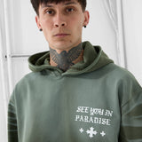 Paradise Heavyweight Pullover Hoodie (Olive)