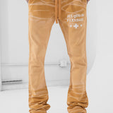 Paradise Stacked Heavyweight Sweatpants (Camel)
