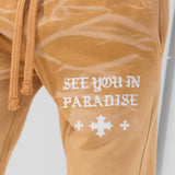 Paradise Stacked Heavyweight Sweatpants (Camel)
