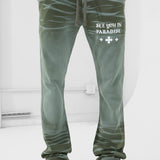 Paradise Stacked Heavyweight Sweatpants (Olive)