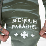 Paradise Stacked Heavyweight Sweatpants (Olive)