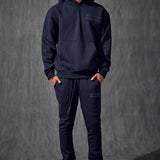 SYIP Tonal Stacked Sweatpants (Navy)