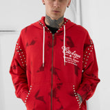 Icon Zip Up Hoodie (Red)