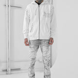 Icon Zip Up Hoodie (White)