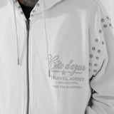 Icon Zip Up Hoodie (White)