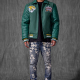 Smoke & Mirrors Varsity Jacket (Dark Green)