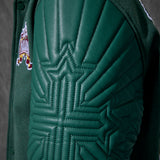 Smoke & Mirrors Varsity Jacket (Dark Green)