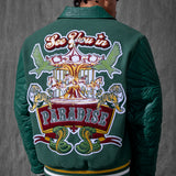 Smoke & Mirrors Varsity Jacket (Dark Green)