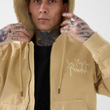 Eternal Flame Hooded Work Jacket (Cream)
