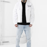 Eternal Flame Hooded Work Jacket (White)
