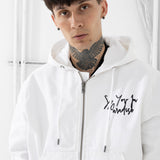 Eternal Flame Hooded Work Jacket (White)