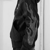 Eternal Flame Hooded Work Jacket (Black)