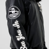 Crooklyn Hooded Bomber Jacket (Black)