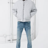Sinister Bomber Jacket (Light Grey)