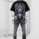 Super Skinny Stacked Forbidden Fruit Denim (Black Shadow)