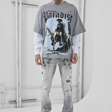 Night Rider Waffle Thermal T-Shirt (Grey)