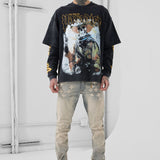 Outlaw Waffle Thermal T-Shirt (Black Shadow)