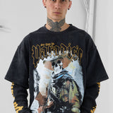 Outlaw Waffle Thermal T-Shirt (Black Shadow)