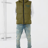 Divine Reversible Puffer Vest (Olive)