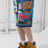 Festival Denim Shorts (Aged Wash)