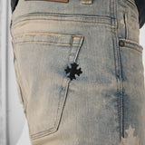 Super Skinny Stacked Forbidden Fruit Denim (Iced Lager)