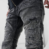 Super Skinny Stacked Brilliance Denim (Black Shadow)