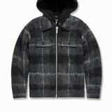 Kids SYIP Hooded Flannel Shacket (Black Shadow)