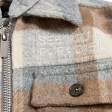 Kids SYIP Hooded Flannel Shacket (Khaki)