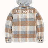 Kids SYIP Hooded Flannel Shacket (Khaki)