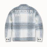 Kids SYIP Hooded Flannel Shacket (Light Blue)