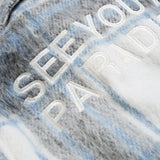 Kids SYIP Hooded Flannel Shacket (Light Blue)