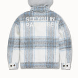 Kids SYIP Hooded Flannel Shacket (Light Blue)