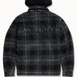 SYIP Hooded Flannel Shacket (Black Shadow)