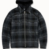 SYIP Hooded Flannel Shacket (Black Shadow)