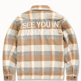 SYIP Hooded Flannel Shacket (Khaki)