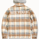 SYIP Hooded Flannel Shacket (Khaki)