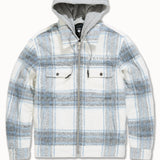 SYIP Hooded Flannel Shacket (Light Blue)