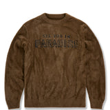 Big Men's Plush Crewneck Sweater (Brown)